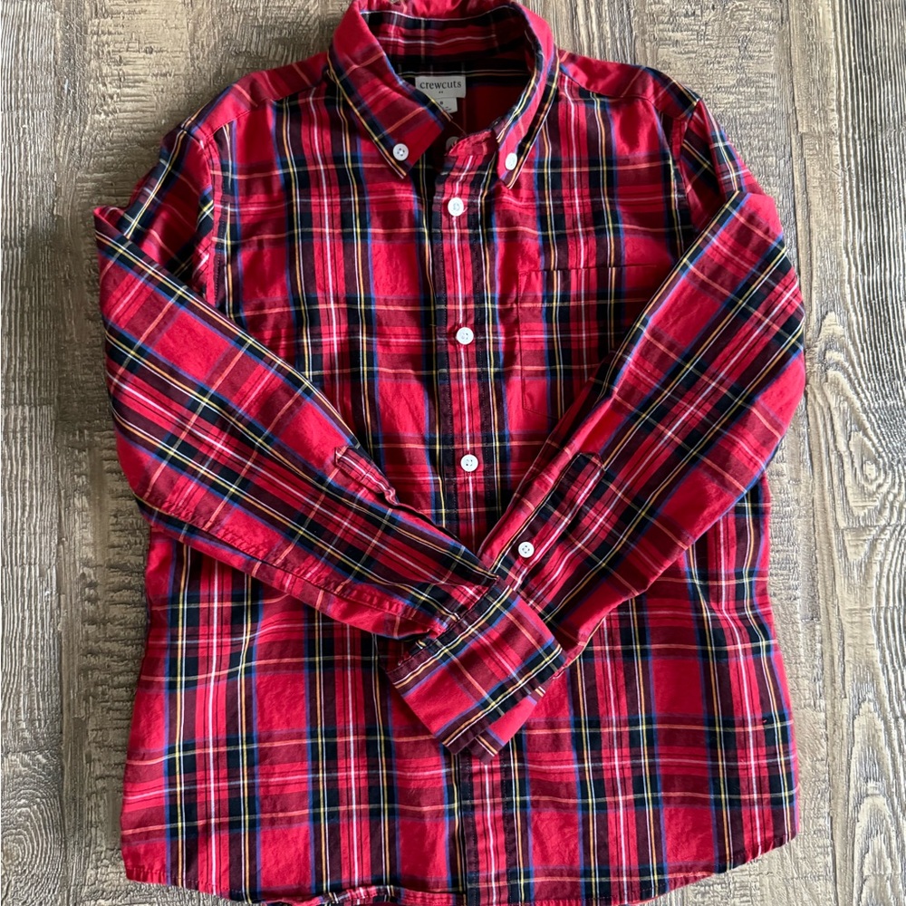 J. Crew Crewcuts Boys Button Up Tartan Shirt